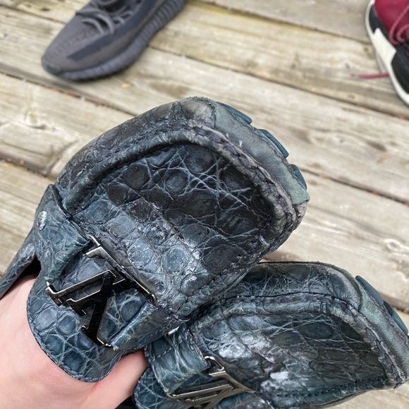 Authentic Louis Vuitton Monte Carlo Crocodile Skin Shoes Size 8 - Picture 7 of 16